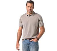 JP 1880 Herren große Größen Übergrößen Menswear L-8XL Poloshirt, Halbarm, Twotone-Piqué khakibraun 5XL 845202343-5XL