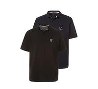 JP 1880 Herren große Größen Übergrößen Menswear L-8XL Poloshirts, Basic, 2er-Pack, Piqué, gekämmte Baumwolle schwarz 3XL 704317130-3XL