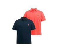 JP 1880 Herren große Größen Übergrößen Menswear L-8XL Poloshirts, Basic, 2er-Pack, Piqué, gekämmte Baumwolle neon orange L 704317643-L