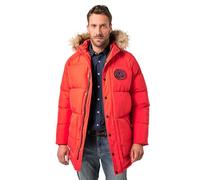 JP 1880 Herren große Größen Übergrößen Menswear L-8XL Stepp-Parka, Kapuze, Webpelz, Badges mohnrot 6XL 841542528-6XL
