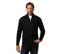 JP 1880 Herren große Größen Übergrößen Menswear L-8XL Strickjacke, Cardigan mit Stehkragen, Zipper, Rippbündchen, schwarz XL 717032130-XL