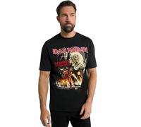 JP 1880 Herren große Größen Übergrößen Menswear L-8XL T-Shirt, Bandshirt, Iron Maiden, Halbarm, bis 8 XL schwarz 6XL 802839100-6XL