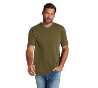 JP 1880 Herren große Größen Übergrößen Menswear L-8XL T-Shirt, Basic, V-Ausschnitt, bis 8XL dunkel Khaki 7XL 702415430-7XL