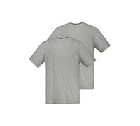 JP 1880 Herren große Größen Übergrößen Menswear L-8XL JP1880 T-Shirts, Basic, 2er-Pack, Rundhals, bis 8XL grau Melange XL 702637123-XL