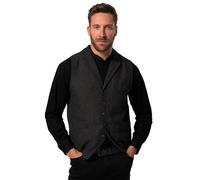 JP 1880 Herren große Größen Übergrößen Menswear L-8XL Tweed-Weste FLEXNAMIC®, Revers, Strickrücken schwarz 4XL 828736100-4XL