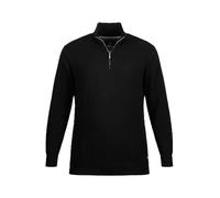 JP 1880 Herren L-8XL bis 7XL, Troyer aus Strick, Pullover mit Stehkragen, Zipper, Rippbündchen, Reine Baumwolle schwarz 4XL 716842130-4XL