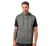 JP 1880 Jay-PI Sweatshirt, Bauchfit, Fitness, Sweat, Kapuze, ärmellos, Vintage Look dunkelgrau 7XL 839398102-7XL