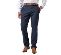 JP 1880 JP1880 Men's Chino Hose FLEXNAMIC, Wolloptik, Regular Fit, bis Gr. 72/36 Pants, Navy blau, 52W x 34L