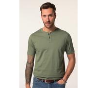 JP1880 Bauchfit T-Shirt Rundhals Grau Grün, Einfarbig