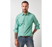 JP1880 Modern Fit Leinenhemd grün, Einfarbig