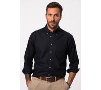 JP 1880 Herren große Größen Übergrößen Menswear L-8XL Leinenmixhemd, Langarm, Buttondown-Kragen, Modern Fit dunkel Marine 6XL 782629730-6XL