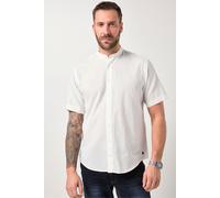 JP1880 Modern Fit Leinenhemd weiss, Einfarbig