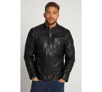 JP1880 Regular Fit Lederjacke schwarz, Einfarbig
