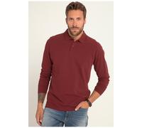 JP1880 Regular Fit Longsleeve Poloshirt Dunkel Kirschrot, Einfarbig