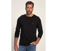 JP 1880 Herren große Größen Übergrößen Menswear L-8XL JP1880 Henley, Basic, Shirt, Langarm, Knopfleiste, bis 8XL schwarz XL 702555130-XL