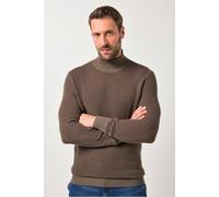 JP1880 Regular Fit Rollkragenpullover braun, Einfarbig