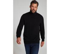JP1880 Regular Fit Rollkragenpullover schwarz, Einfarbig