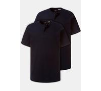 JP1880 Regular Fit T-Shirt Rundhals Doppelpack marine, Einfarbig