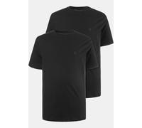 JP1880 Regular Fit T-Shirt Rundhals Doppelpack schwarz, Einfarbig