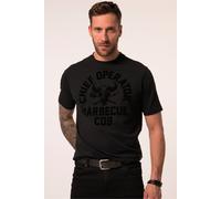 JP1880 Regular Fit T-Shirt Rundhals schwarz, Bedruckt
