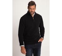 JP 1880 Herren große Größen Übergrößen Menswear L-8XL Stricktroyer, Stehkragen, Zipper, Langarm schwarz 6XL 716842130-6XL