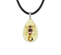 JPJZY BRBAM Halskette mit leuchtenden Insekten in Wassertropfenform, gedehntes Insekten-Bernstein-Armband für Frauen, Harz, Kein Edelstein