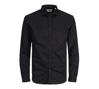 JACK & JONES Herren Freizeit Hemd JPRBLACARDIFF Slim Fit Schwarz Blau Weiss, Größe:XS, Farbe:Black Slim FIT 12201905