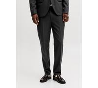 Anzughose JACK & JONES "JPRBLAMARTIN TROUSER CO01", Herren, Gr. 52, N-Gr, schwarz fit:slim fit, Web, Obermaterial: 71% Polyester, 22% Viskose, 7% Elasthan, unifarben, slim fit lang, Hosen Anzughose, M