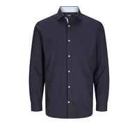 Jack & Jones Parker Detail Langarmhemd (Herstellerartikelnummer: 12260641-NightSky/SlimFit-XL)