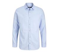 Langarmhemd JACK & JONES "JPRBLAPARKER MELANGE L/S SHIRT BF", Herren, Gr. S, N-Gr, chambray blau, Web, Obermaterial: 58% Lyocell, 42% Baumwolle, unifarben, regular fit, Hemden (31294766-S) chambray bl