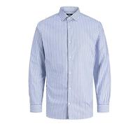 Jack & Jones Langarmhemd JPRBLAPARKER Slim Fit - 100% Baumwolle - Herren XL, schwarz gestreift