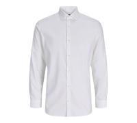 Langarmhemd JACK & JONES "JPRBLAPARKER SHIRT L/S REG SN", Herren, Gr. M, N-Gr, weiß, Web, Obermaterial: 100% Baumwolle, unifarben, regular fit normal, Hemden (57215012-M) weiß