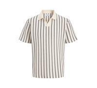 JACK & JONES Premium Regular Fit Poloshirt mit V-Ausschnitt Modell 'HARRY' in Weiss, Größe L