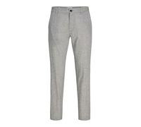 Chinohose JACK & JONES "JPSTACE SUMMER CHINO PANT SN", Herren, Gr. 31, Länge 32, dusty olive detail:melange, Web, Obermaterial: 70% Baumwolle, 30% Leinen, meliert, slim fit knöchellang, Hosen Chinohos