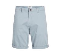 Chinoshorts JACK & JONES "JPSTBOWIE JJSHORTS S", Herren, Gr. XL, N-Gr, blau (arona), Web, Obermaterial: 98% Baumwolle, 2% Elasthan, unifarben, modisch, regular fit kurz, Hosen, mit Aufschlag (39384120