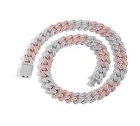 JPXXFM Schmuck-Accessoires, Breite 15 mm, massive, dicke Miami-Iced-Out-Kette für Herren, extra glänzende Hip-Hop-kubanische Glieder-Halskette - Box inklusive Dekorationen