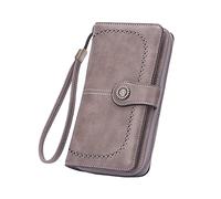 JPXXFM Slim Front Pocket Wallet für Männer Frauen Retro Einfacher Langer Geldbörse Multi -Funktion Großkapazität Brieftasche Handwallets für Teenager Mädchen mit Lanyard