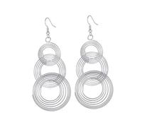 JQQJZLC Ornamente 1 Paar Orrous Runde klick- Teardrop Sterling für Frauen Elegante Retro Leder Trendy Ohrringe Miss Grace Ornamente