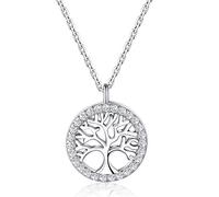 Jrêveinfini Lebensbaum Kette Halskette Damen Silber 925 mit Anhänger, Mutter Tochter Kette Mama, Glücksbringer Kette Teenager Mädchen Kinder Freundin, Weihnachten Geschenke für Frauen Mädchen