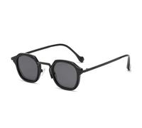 JRLLFD Retro Kleine Quadratische Sonnenbrille Männer Vintage Sonnenbrille Für Frauen Brillen, Schwarz Grau, Einheitsgröße