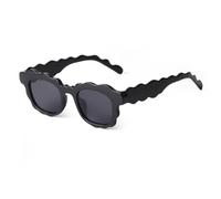 JRLLFD Runde Sonnenbrille für Damen, unregelmäßiger Rahmen, Sonnenbrille mit Leopardenmuster, braune Gläser, Sonnenbrillen für Damen, UV400, C1, Einheitsgröße