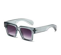 JRLLFD Übergroße orangefarbene quadratische Sonnenbrille für Frauen mit Nietendekoration, Brillenschirme, UV400, Sonnenbrille für Männer, 4, Einheitsgröße