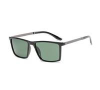 JRLLFD Übergroße polarisierte Sonnenbrille, quadratische Sonnenbrille für Herren und Damen aus Metall, verspiegelt, 2, Einheitsgröße