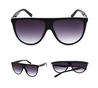 JRLLFD Übergroße quadratische Sonnenbrille für Damen, Vintage, Verlaufsgläser, weibliche Sonnenbrille, UV400-Schutz, C10 schwarz, Einheitsgröße