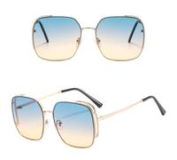 JRLLFD Übergroße Sonnenbrille für Damen, Farbverlauf, Vintage-Modebrille (Einheitsgröße/6)