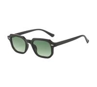 JRLLFD Vintage Sonnenbrille mit Schildpatt-Nieten, rechteckig, für Damen und Herren, quadratische Sonnenbrille mit blauen Gläsern, C7, Einheitsgröße