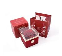 JRose Collections Konservierte Ewige Blume Geschenkbox mit Halskettenhalter Romantische Schmuckaufbewahrungsbox - für Sie JR5223