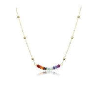 JSDDE 7 Chakra Kette Edelstein Heilstein Kette Damen Kristall Halskette Glückskette Reiki Heilung Talisman spirituelle Geschenke