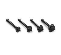 JSDDE Piercing 4er Chirurgenstahl Nasenpiercing Set 20ga Gerade Spirale L-Form Nasenstecker mit 1.5mm/2.0mm/2.5mm/3.0mm Zirkonia Nasenring Nostril Aufsatz Ohrpiercing (Gerade-Schwarz)