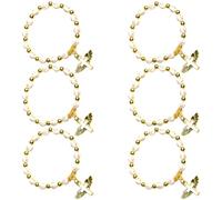 JSGHGDF 6 Unterteilungen Kristall treffen Pailletten-Armbänder, dünnes Glaube, Schmuck-Set für Erwachsene, Kinder, Taufe, Perlen, Armreif für Kinder und Erwachsene, Eine Größe, Wie beschrieben